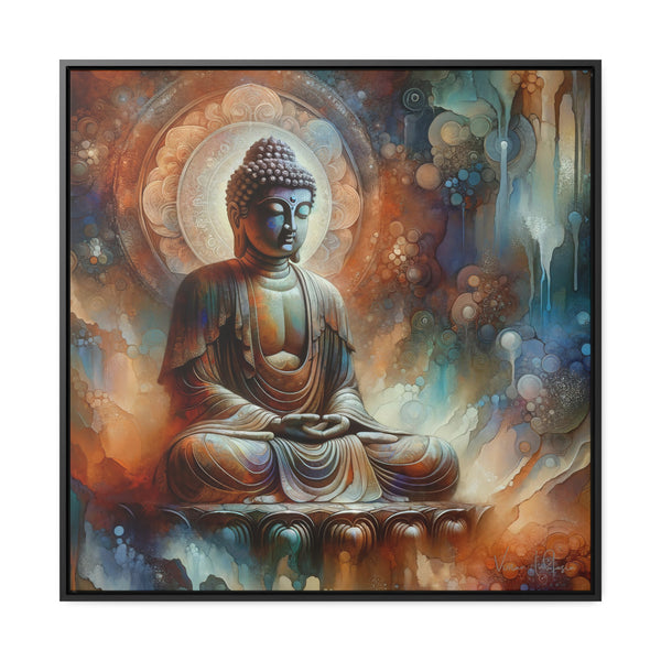 Buddha's Tranquil Meditation: A Symphony of Color and Texture - Alcohol Ink Art