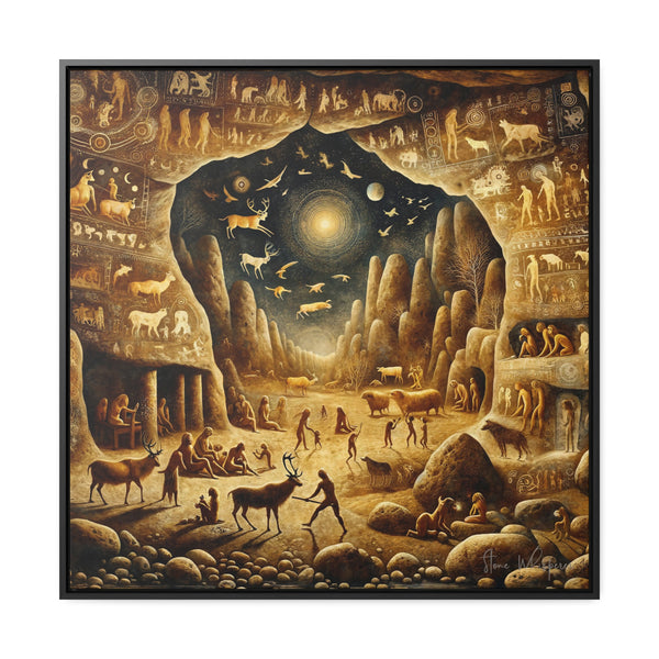 Radiant Moonlight: An Ancient Love Emissary in Earth Tones - Cave Painting