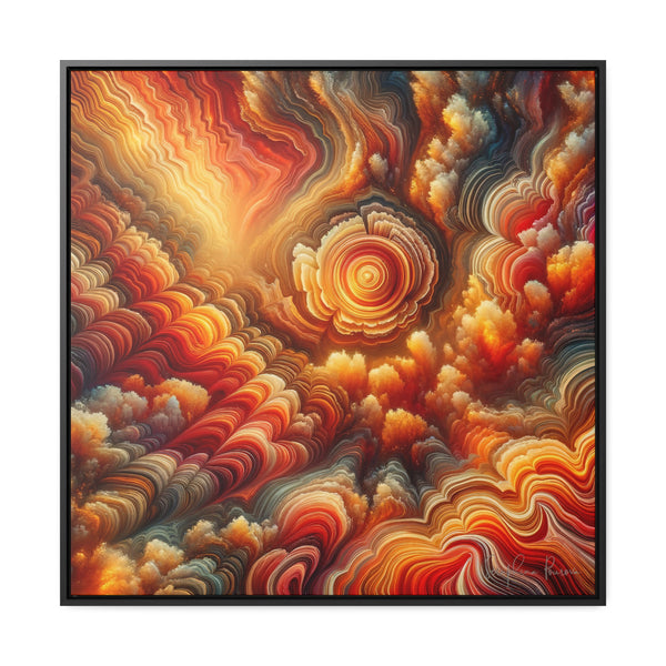 Radiant Dawn: A Symphony of Geode Inspiration - Fluid Art