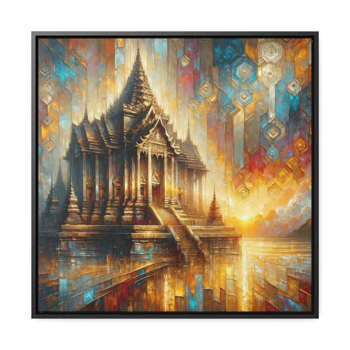 Dawn of Opulence: An Ancient Temple in Vivid Spectacle - Abstract Painting - My Divine Hands