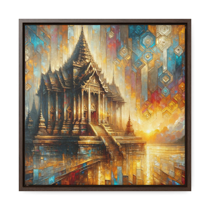 Dawn of Opulence: An Ancient Temple in Vivid Spectacle - Abstract Painting - My Divine Hands