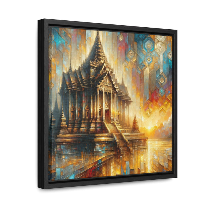 Dawn of Opulence: An Ancient Temple in Vivid Spectacle - Abstract Painting - My Divine Hands