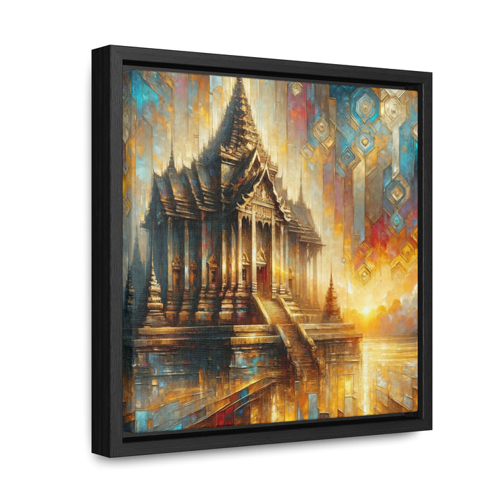 Dawn of Opulence: An Ancient Temple in Vivid Spectacle - Abstract Painting - My Divine Hands