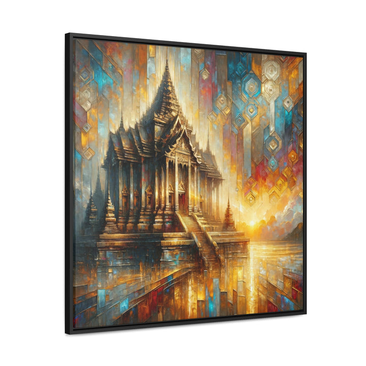 Dawn of Opulence: An Ancient Temple in Vivid Spectacle - Abstract Painting - My Divine Hands