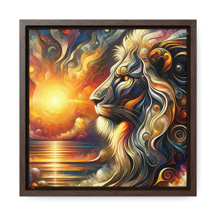 Dawn Roar: The Majestic Spectrum of the Ancient Lion - Abstract Painting - My Divine Hands