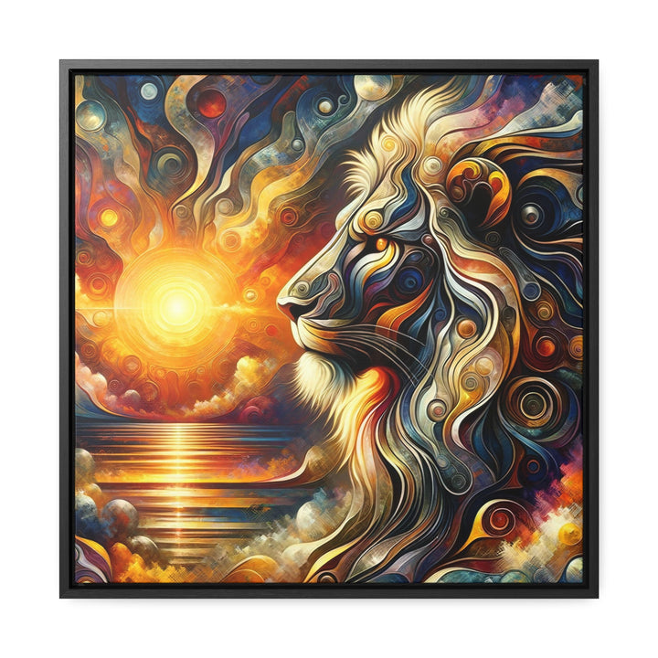 Dawn Roar: The Majestic Spectrum of the Ancient Lion - Abstract Painting - My Divine Hands