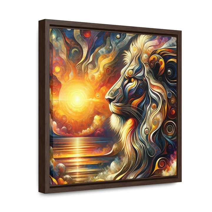 Dawn Roar: The Majestic Spectrum of the Ancient Lion - Abstract Painting - My Divine Hands