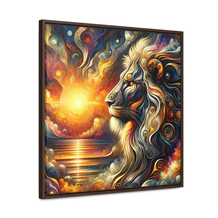 Dawn Roar: The Majestic Spectrum of the Ancient Lion - Abstract Painting - My Divine Hands