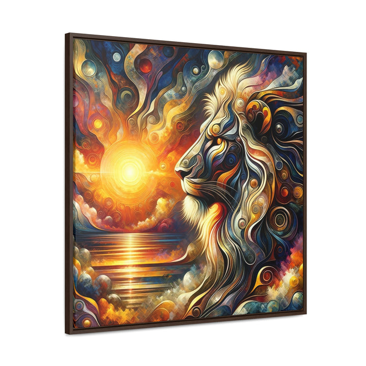 Dawn Roar: The Majestic Spectrum of the Ancient Lion - Abstract Painting - My Divine Hands