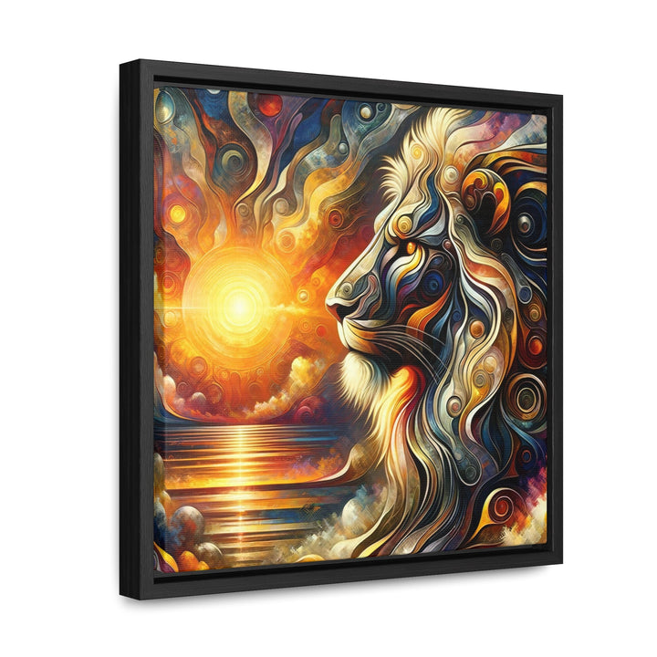 Dawn Roar: The Majestic Spectrum of the Ancient Lion - Abstract Painting - My Divine Hands