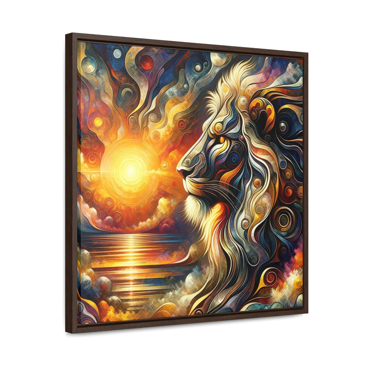 Dawn Roar: The Majestic Spectrum of the Ancient Lion - Abstract Painting - My Divine Hands