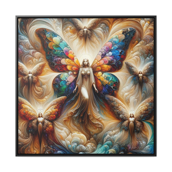 Divine Metamorphosis: Angelic Butterflies in Vibrant Symphony - Alcohol Ink Art - My Divine Hands