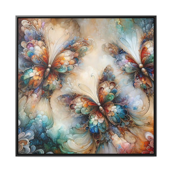 Ethereal Dance of the Butterfly Angels: An Impasto and Alcohol Ink Masterpiece - Alcohol Ink Art - My Divine Hands