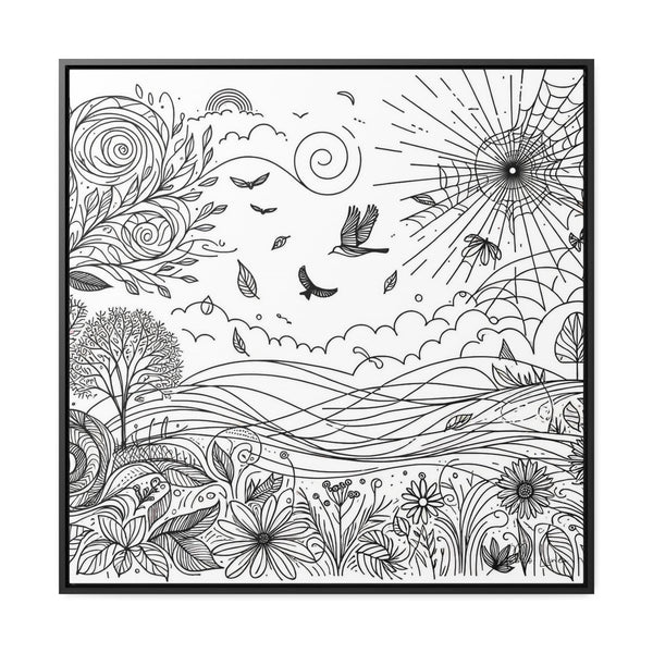 Monochrome Tapestry of Life's Moments - One-Line Art - My Divine Hands