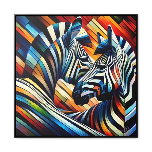 Passionate Geometry: An Abstract Zebra Love Story - Abstract Art - My Divine Hands