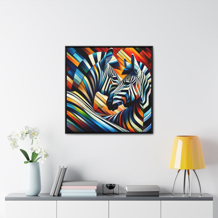 Passionate Geometry: An Abstract Zebra Love Story - Abstract Art - My Divine Hands
