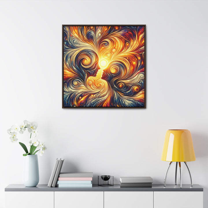 Radiant Embrace: Metallic Alchemy of Unconditional Love - Abstract Art - My Divine Hands