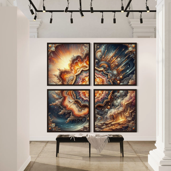 Techtonic Sunrise - Multi Panel Mural - My Divine Hands